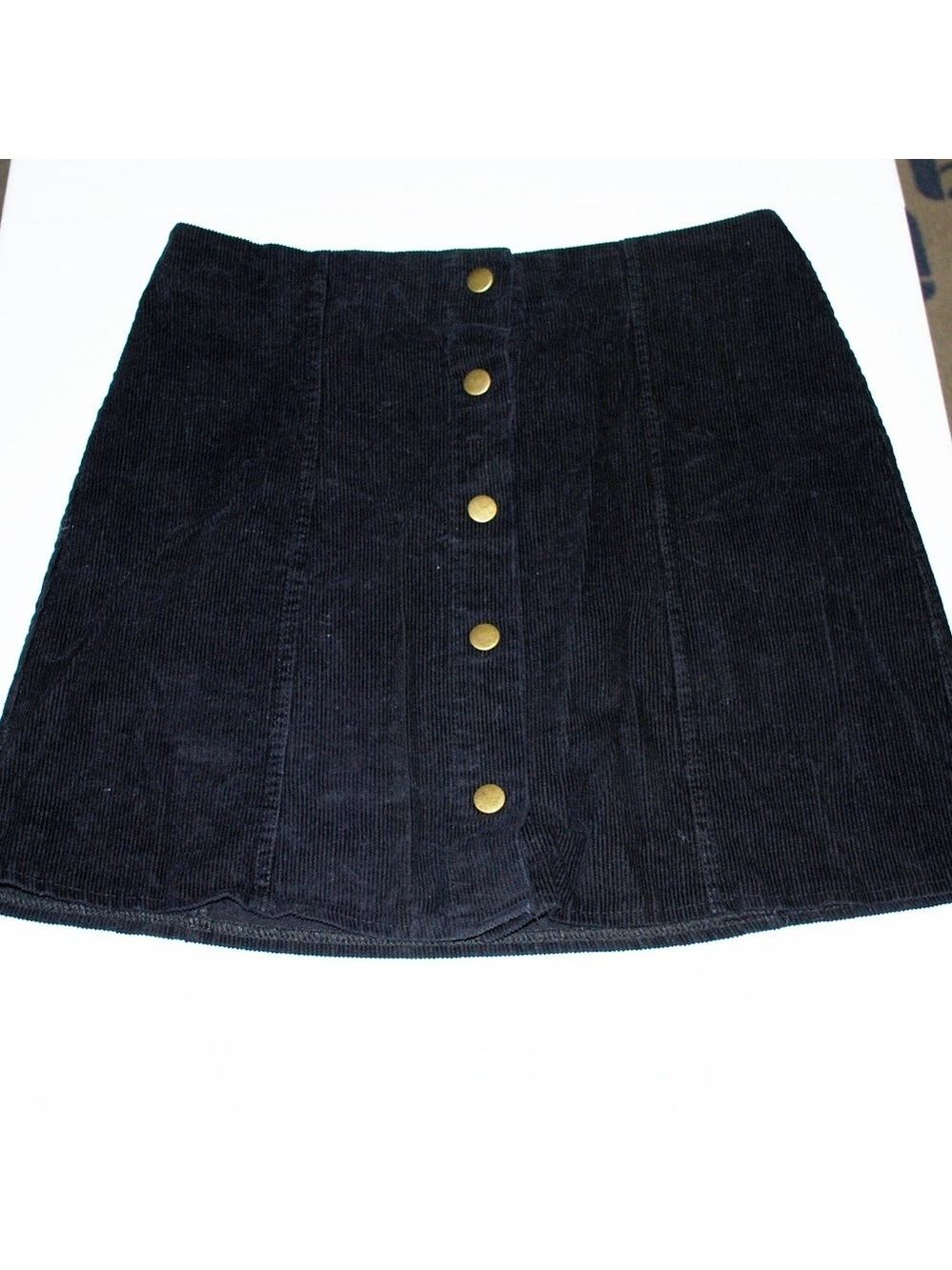 Clarisbelle Corduroy Snap Down Skirt L